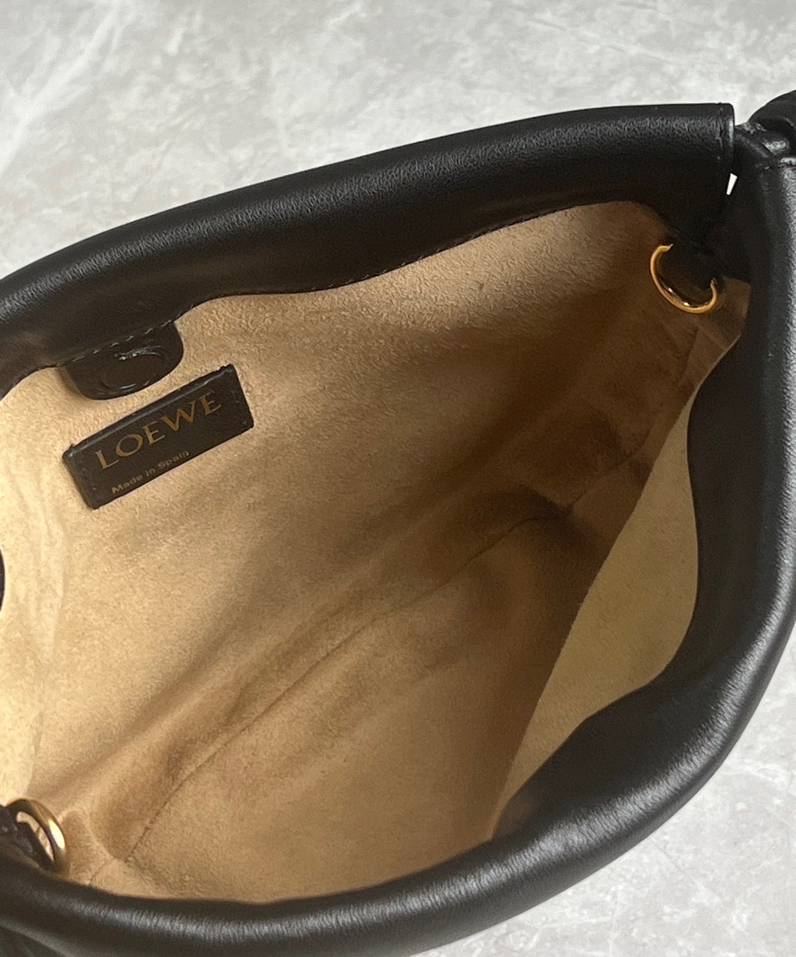 Loewe Medium Flamenco Purse in Mellow Nappa Lambskin Black